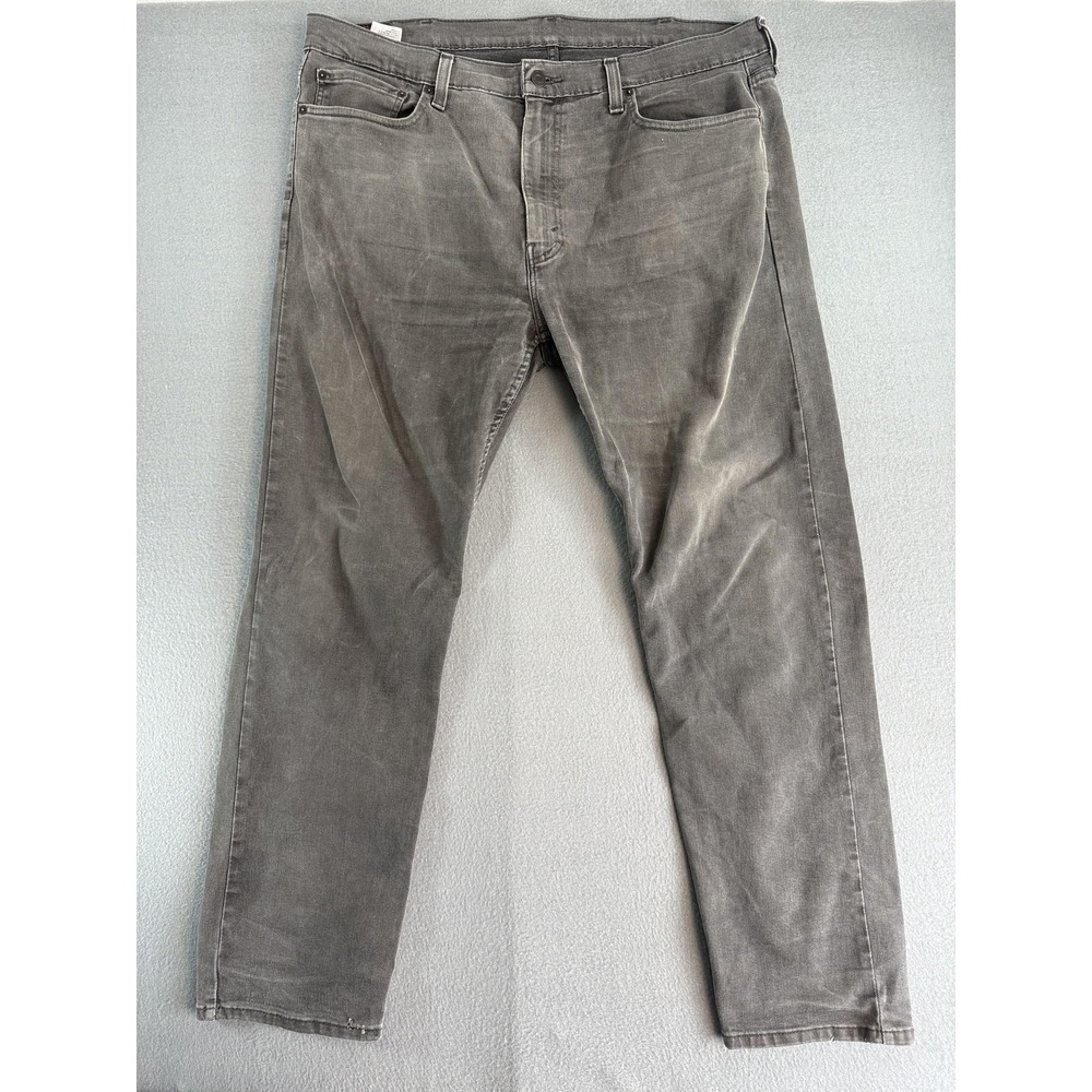 Levi's 502 Jeans‎ Mens 40x32 Charcoal Gray Wash Regular Tapered Denim Casual